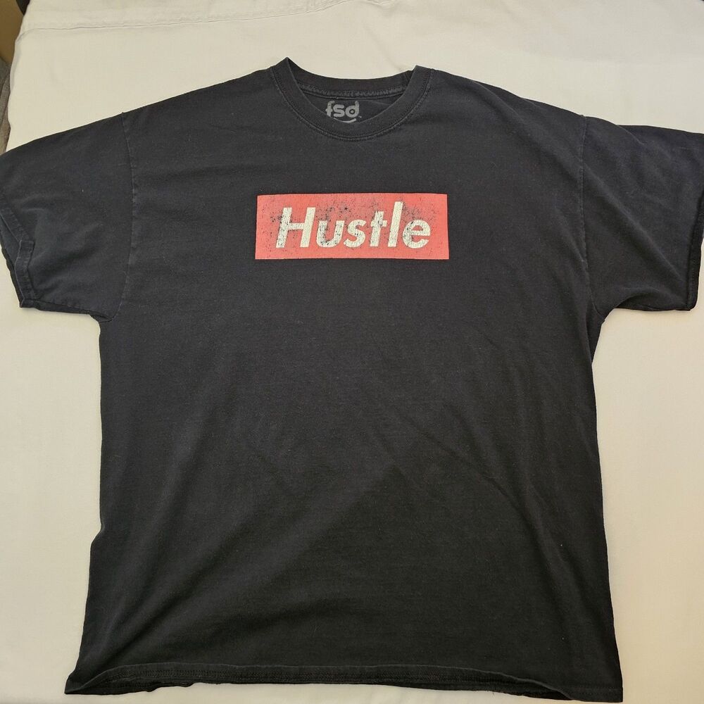 Hustle FSD Tshirt Extra Large Black Short Sleeve Graphic Tee